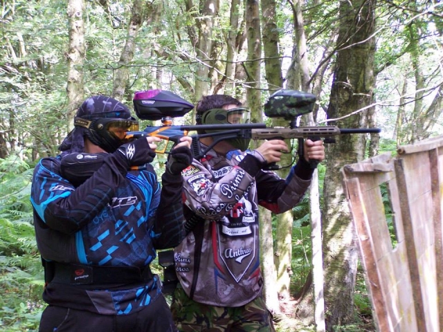 Shooting at the enemy